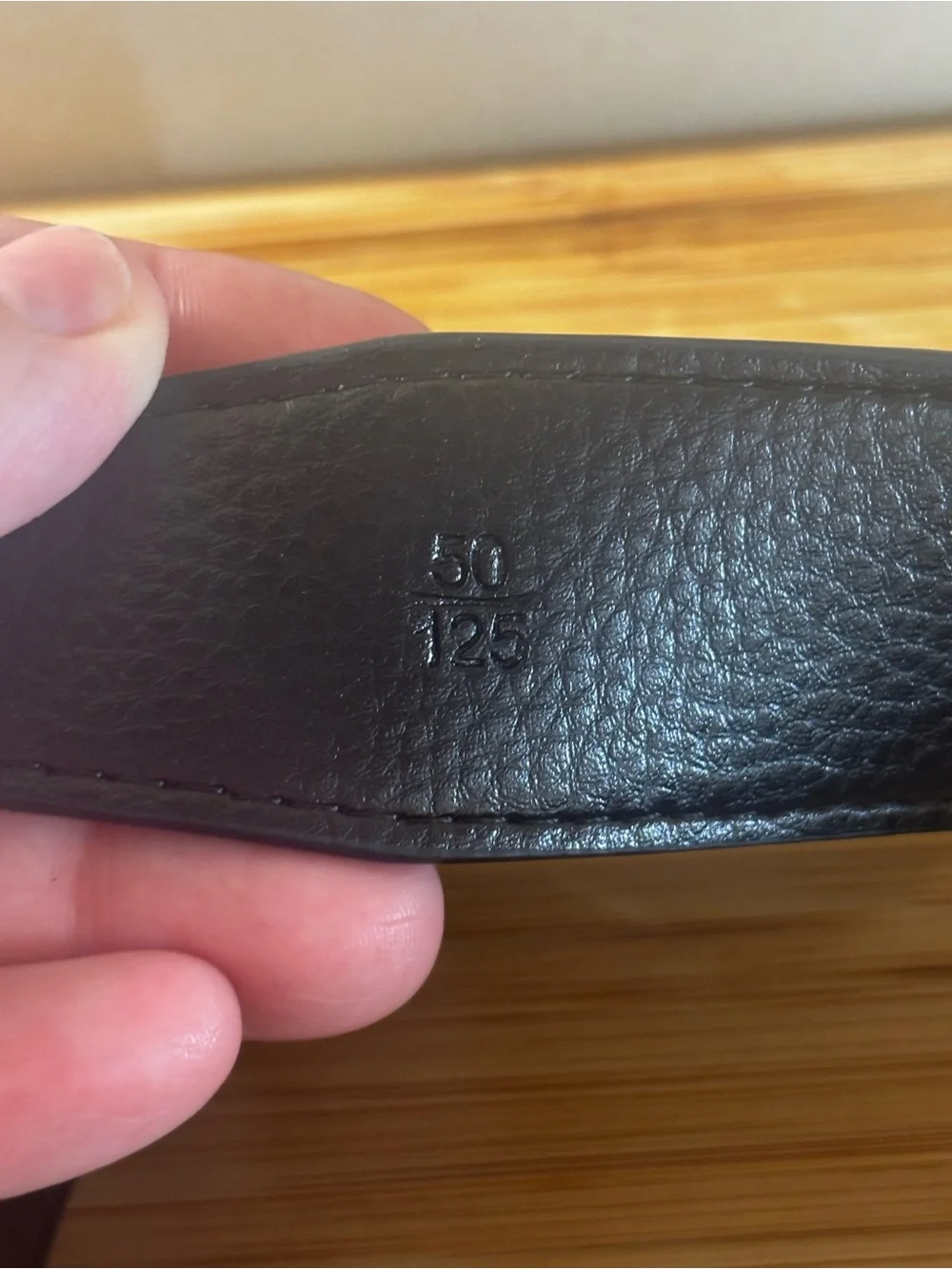 Men’s Tan Leather Belt with Orange 'H' Buckle